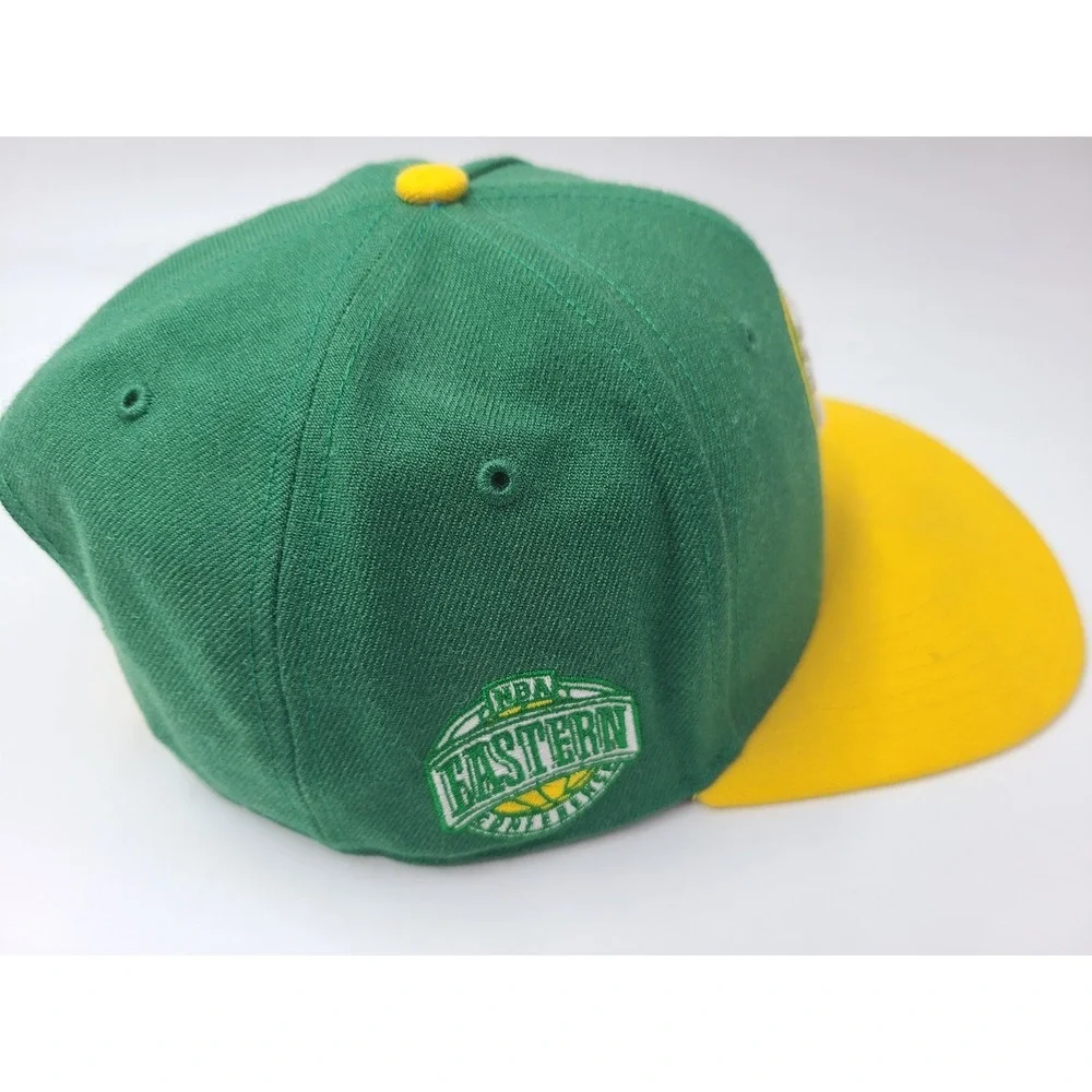 Boston Celtics 47 Brand Hardwood Snapback Hat Cap Wool‎ Blend NBA Green Yellow